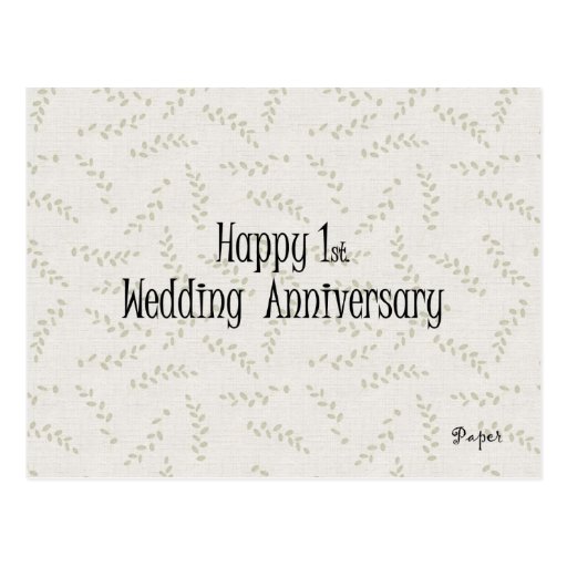 Glückliches 1. Hochzeitstag Postkarten