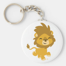 Glückliches Cartoon-Löwe keychain Schlüsselanhänger