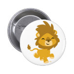Glückliches Cartoon-Löwe-Knopf-Abzeichen Button