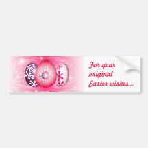 Glückliches Eggy Ostern, das Karten wünscht Auto Sticker