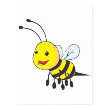 Glückliches Fliegen-Bienen-Insekt Postkarten