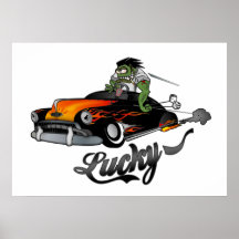 "Glückliches" Führungs-Schlitten-Kunst-Plakat