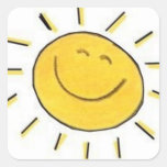 Glückliches Gesicht Sun - Aufkleber