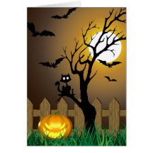 Glückliches Halloween - Gruß-Karte