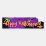 Glückliches Halloween! , Hexe-Autoaufkleber