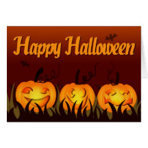 Glückliches Halloween - Kürbise Karte