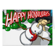 Glückliches Howlidays Grußkarten