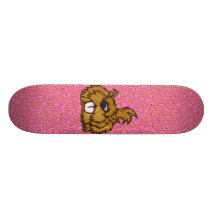 Glückliches Hündchen Skateboardbrett