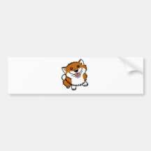 Glückliches kleines Shiba Autosticker