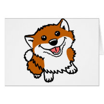 Glückliches kleines Shiba Karten