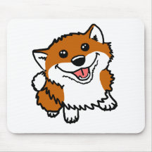Glückliches kleines Shiba Mousepads