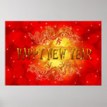 Glückliches Neujahrsfest-Drache-Plakat