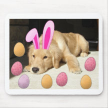 Glückliches Ostern-golden retriever Mauspads