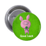 Glückliches Schwein - kundenspezifischer Text Anstecknadelbuttons