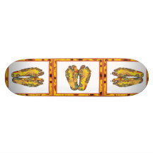 Glückliches Tappin Hippie-Fuß-Skateboard Personalisierte Skatedecks