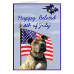 Glückliches verspätetes 4. Juli patriotischer pitb