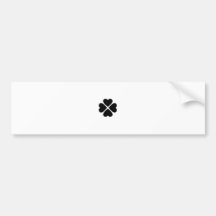 glücksbringer rot schwarz red black kleeblatt herz auto sticker