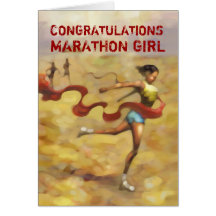 Glückwünsche kardieren für Marathoner - rotes Band Karte