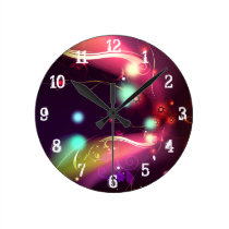 Glühende Blumen u. Schnörkel: Wanduhr wanduhren