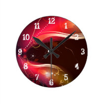 Glühende Blumen u. Schnörkel: Wanduhr wanduhren