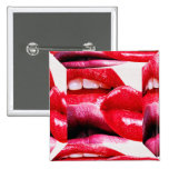 Glühende Lippenstift-Lippen Buttons