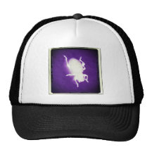 glühende Wanze mit Lila und Schwarzem Trucker Cap