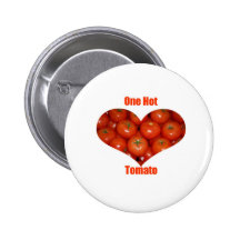 Glühendes Tomate-Herz Button