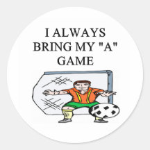 Goalie Fußball der Liebe I Runder Sticker