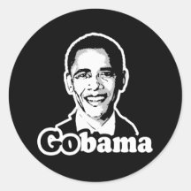 GOBAMA RUNDER AUFKLEBER