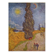 Gogh, Vincent van Landstra? e-MIT Zypressen Te 189 Postkarten