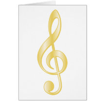 "Gold" dreifacher Clef Karten