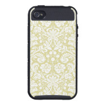 Gold fancy floral damask iPhone 4/4S cover