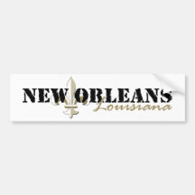 Gold New Orleans Louisiana Autosticker