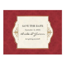 Gold-u. Spitze-klassisches formales elegantes Save Postkarten