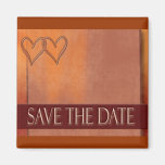 Gold und tiefroter Save the Date Magnet Kühlschrankmagnet