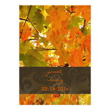 Goldahorn-Blätter/Hochzeit im Herbstseinladungen