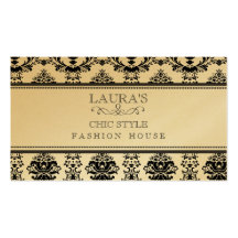 GOLDbarockes elegantes schickes stilvolles Mode-Ge Visitenkarten Vorlage
