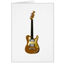 GoldE-Gitarren-Zischenspindelkasten Grußkarte