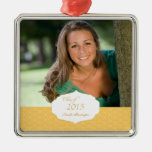 Goldelegante Muster-Abschluss-Fotoverzierung Weihnachtsornament