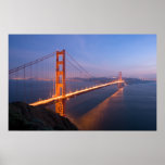 Golden gate bridge am Sonnenuntergangdruck Plakate
