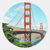 Golden gate bridge in San Francisco Sticker