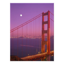 Golden gate bridge kurz nach Sonnenuntergang, Fotografien