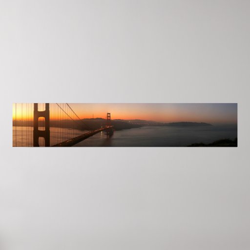 Golden gate bridge und Presidio an der Dämmerung Plakatdruck
