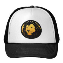 Golden Lion Head Logo Trucker Hat