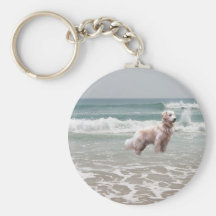 Golden retriever durch das Meer Keychain Schlüsselband