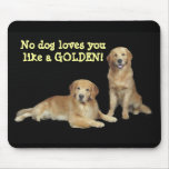 Golden retriever-Vater u. Sohn Mousepad