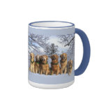 Golden retriever-Weihnachtsschnee-Becher Kaffee Haferl