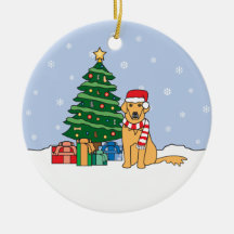 Golden retriever-Weihnachtsverzierung Ornament