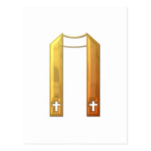 Goldene "3-D" liturgische Stola Postkarten
