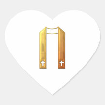 Goldene "3-D" liturgische Stola Sticker